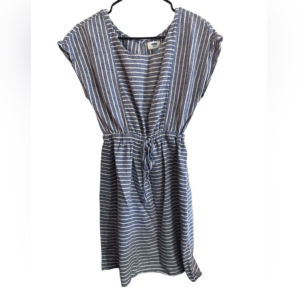Old Navy Blue and White Patterned Dress